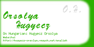 orsolya hugyecz business card